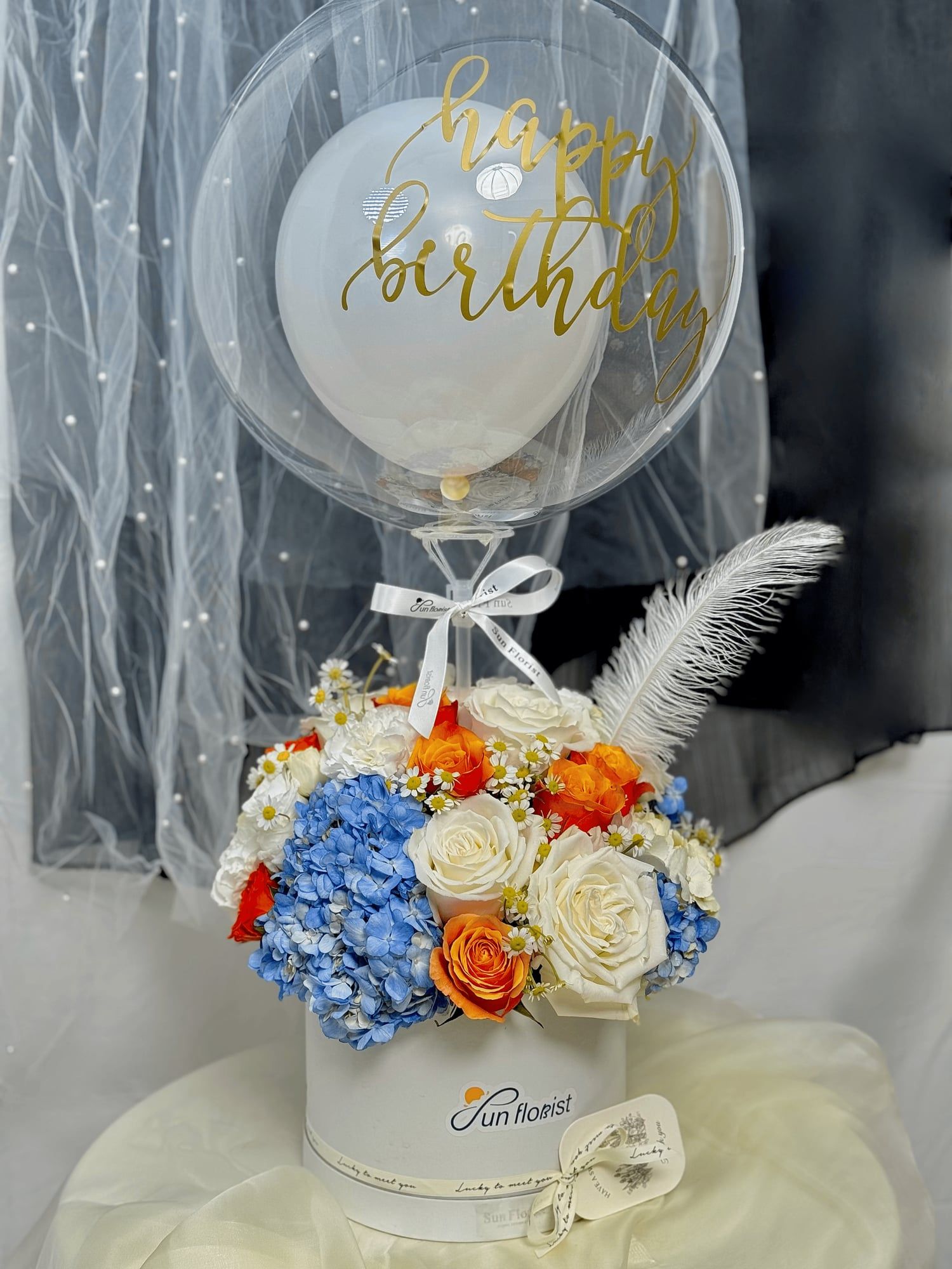 A Wish in Bloom — hand-composed fresh florals by Sun Florist, made to order.