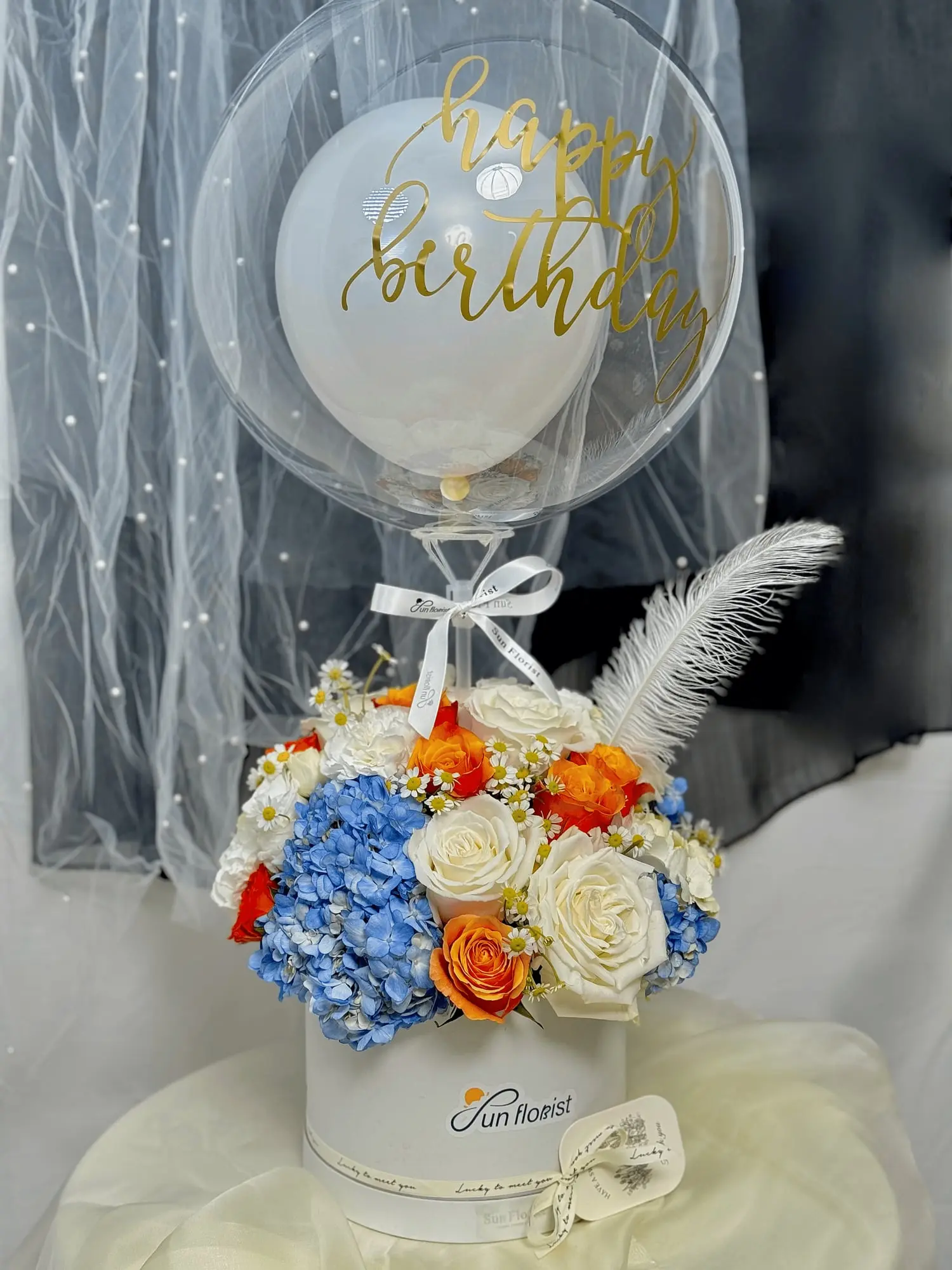 A Wish in Bloom — hand-composed fresh florals by Sun Florist, made to order.