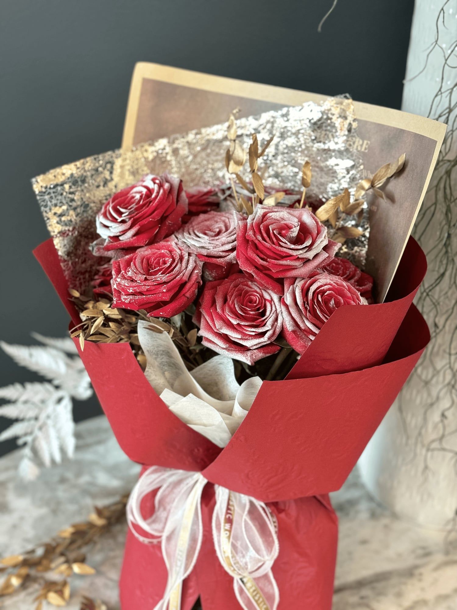 Christmas Rose Fresh Flower Bouquet — view 3