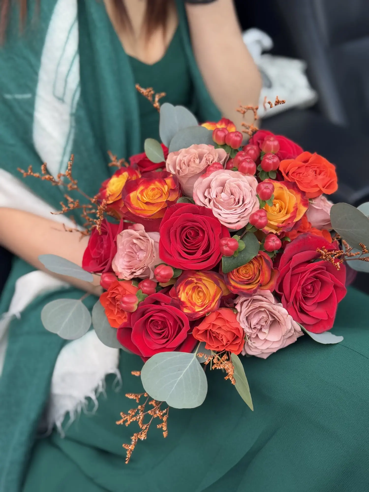 Freedom & Cappuccino Bridal Bouquet — hand-composed fresh florals by Sun Florist, made to order.