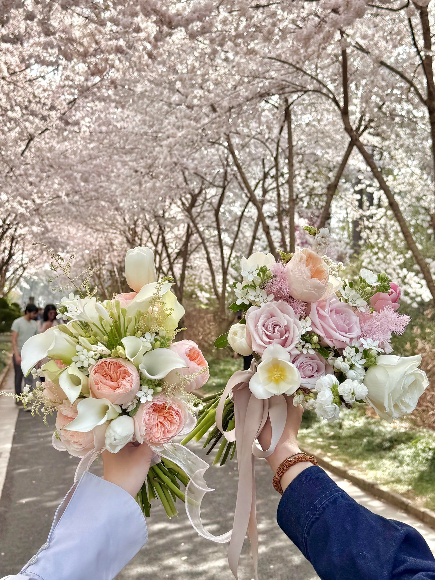 Two hearts, one season. Soft petals, tender thoughts.